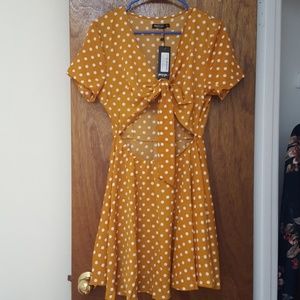 Yellow polka dot dress